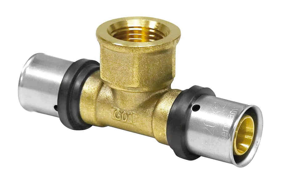 48er Set PEX-Crimp-Fittings 1/2 Zoll – Winkel, Kupplung, T-Stück (je 16) Bleifrei