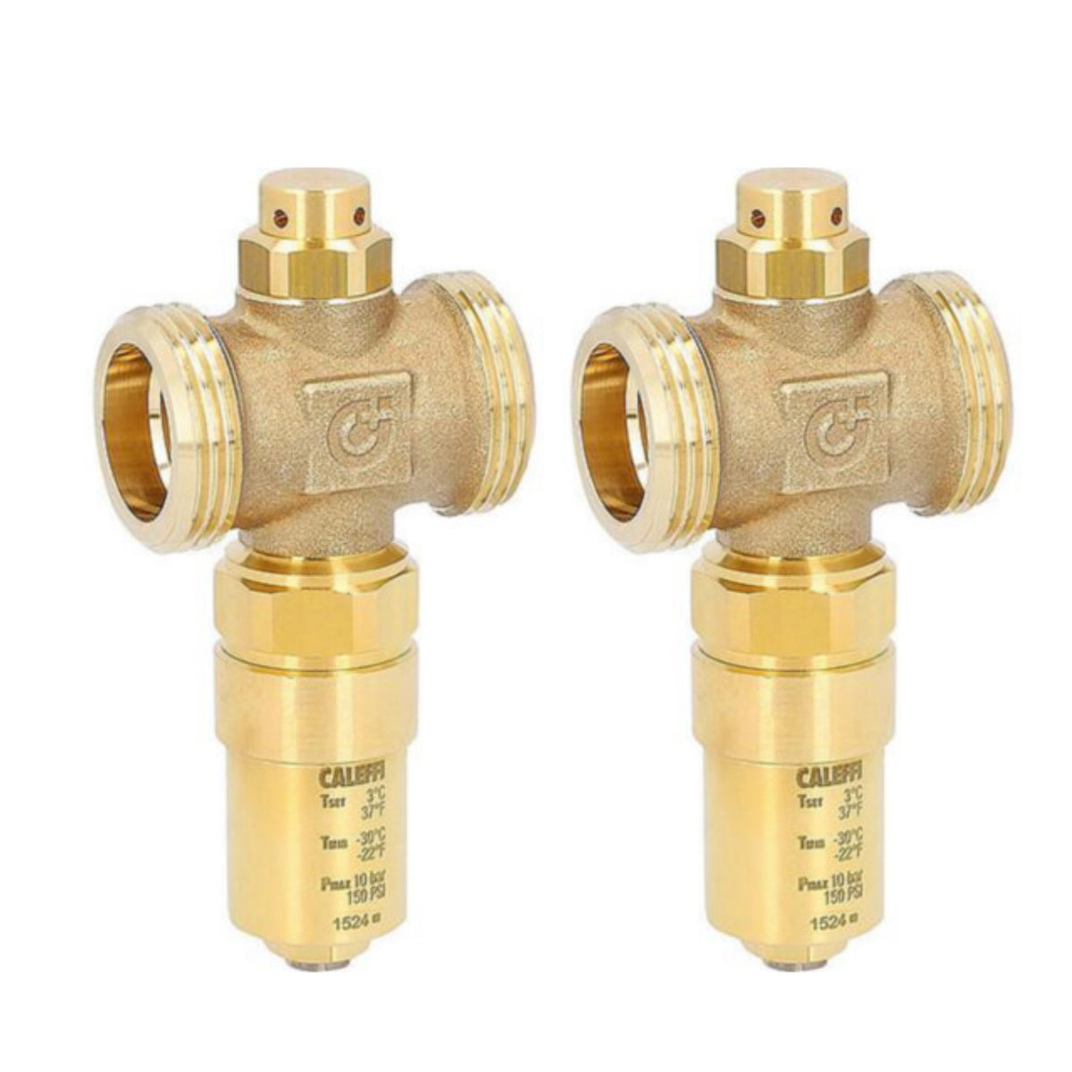 Caleffi iStop Frostschutzventil 2er-Set 108602 – 1" AG DN25 – bis 90 °C