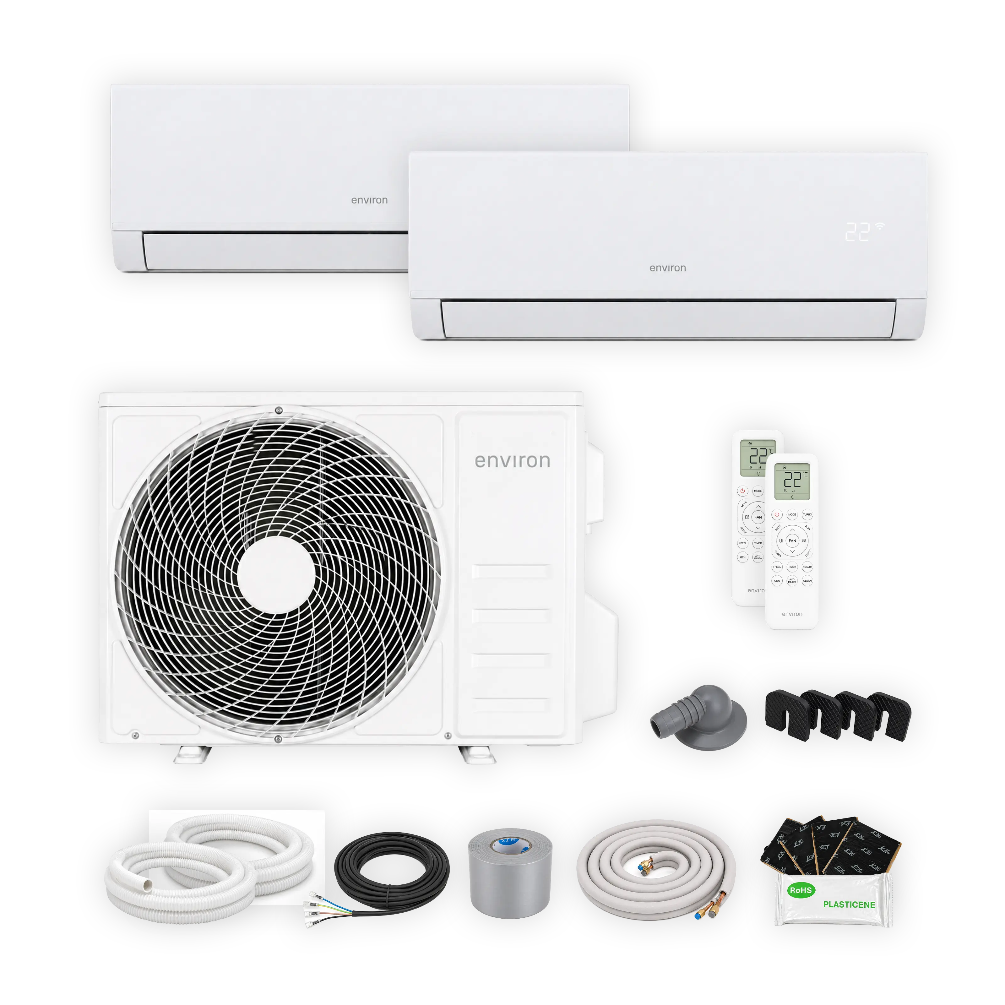 ClimaBoost A+++ Multisplit Klimaanlage Quick Connect Duo 18.000 BTU (5,2 kW) – 2 Innengeräte