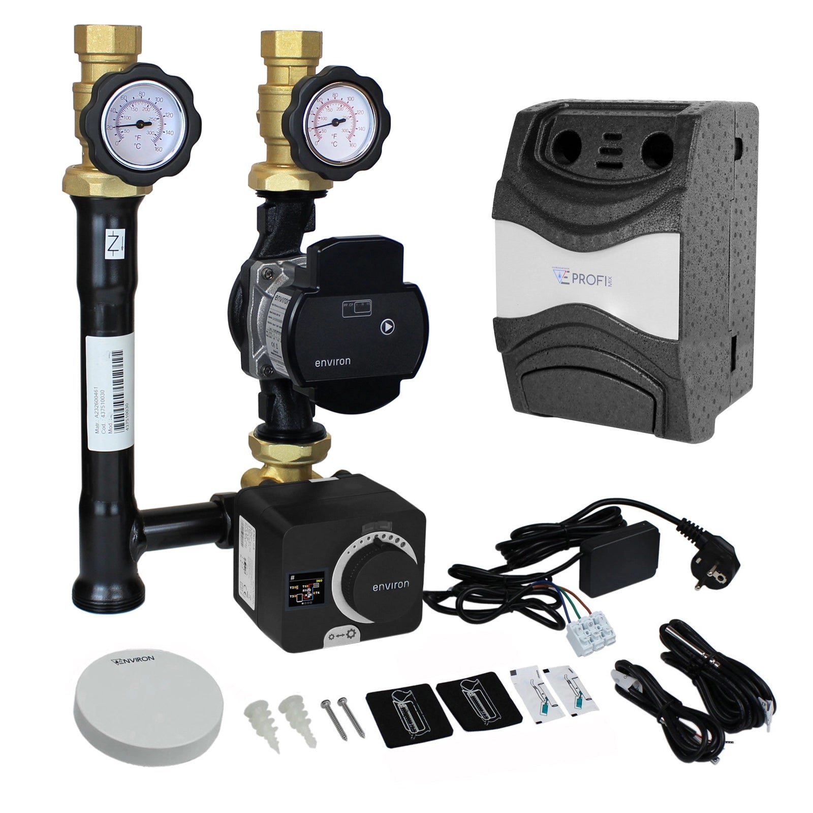 ProfiMix Heizkreispumpengruppe mit Drei-Wege-Mischer, Clima 20+ Plus Witterungsgeführter Stellmotor und Hocheffizienzpumpe, wählbar