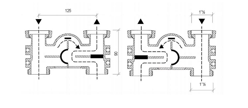 Mezclador de 3 vías Environ H-Block DN25 1 1/2" macho x 1 1/2" hembra para EcoMix y ProfiMix