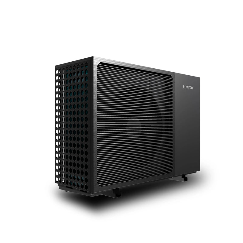 environ EcoPro R290 6 kW Monoblock-Wärmepumpe – Seitenansicht mit Ausblasgitter