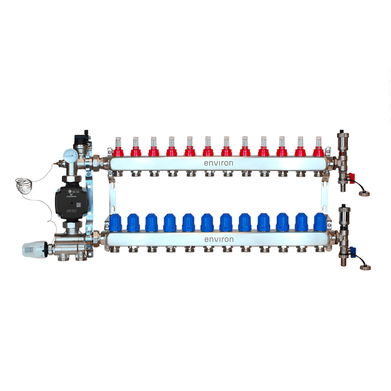 Festwertregelset M059 mit Grundfos UPM3 25/6 Hocheffizienzpumpe und Heizkreisverteiler und Zubehör