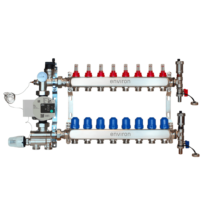 Festwertregelset M059 mit Wilo Para 25/6 Hocheffizienzpumpe und Heizkreisverteiler und Zubehör
