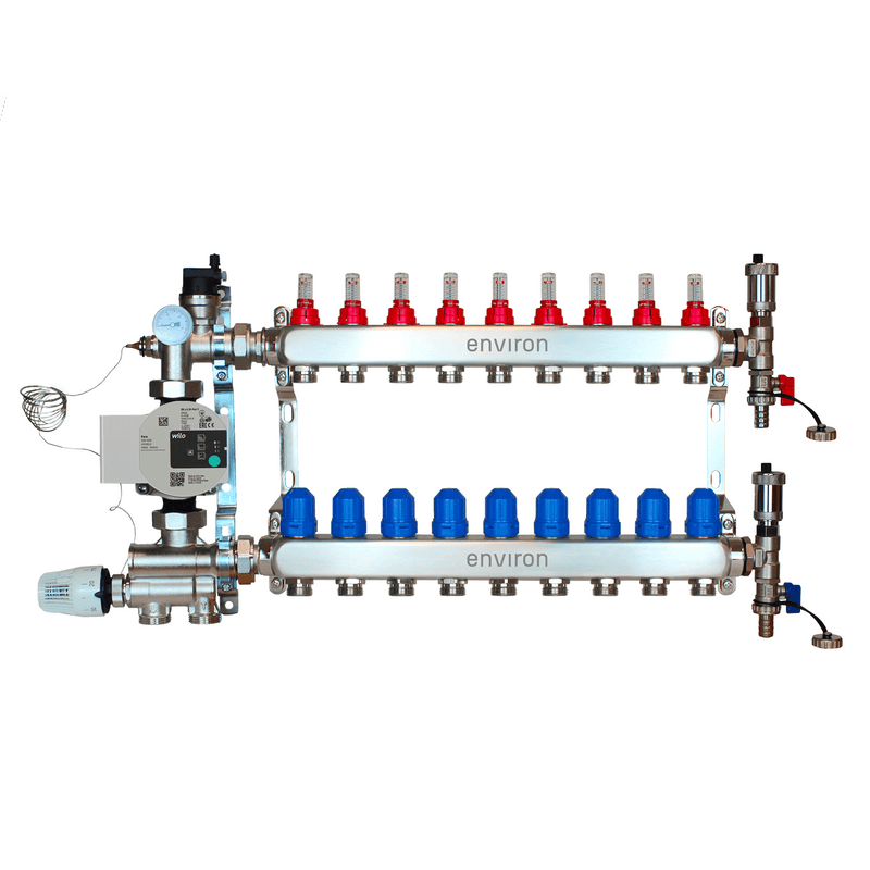 Festwertregelset M059 mit Wilo Para 25/6 Hocheffizienzpumpe und Heizkreisverteiler und Zubehör