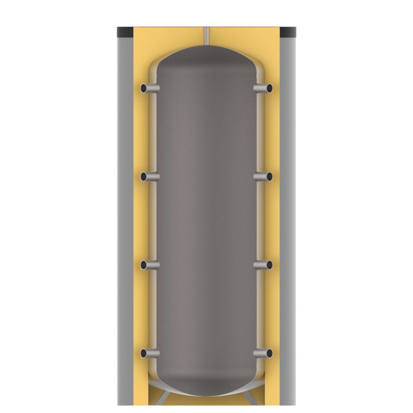 PS 500 – Pufferspeicher 500 Liter – ohne Wärmetauscher – PU-Dämmung