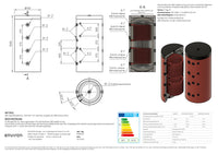 PSRR 500 – Pufferspeicher 500 Liter – mit 2 Wärmetauschern – PU-Hartschaum