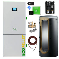 A++ Robin Wood EcoPellet Paket 2 mit Pufferspeicher, Rücklaufanhebung, Kesselsicherheitsgruppe und Wlan-Modul