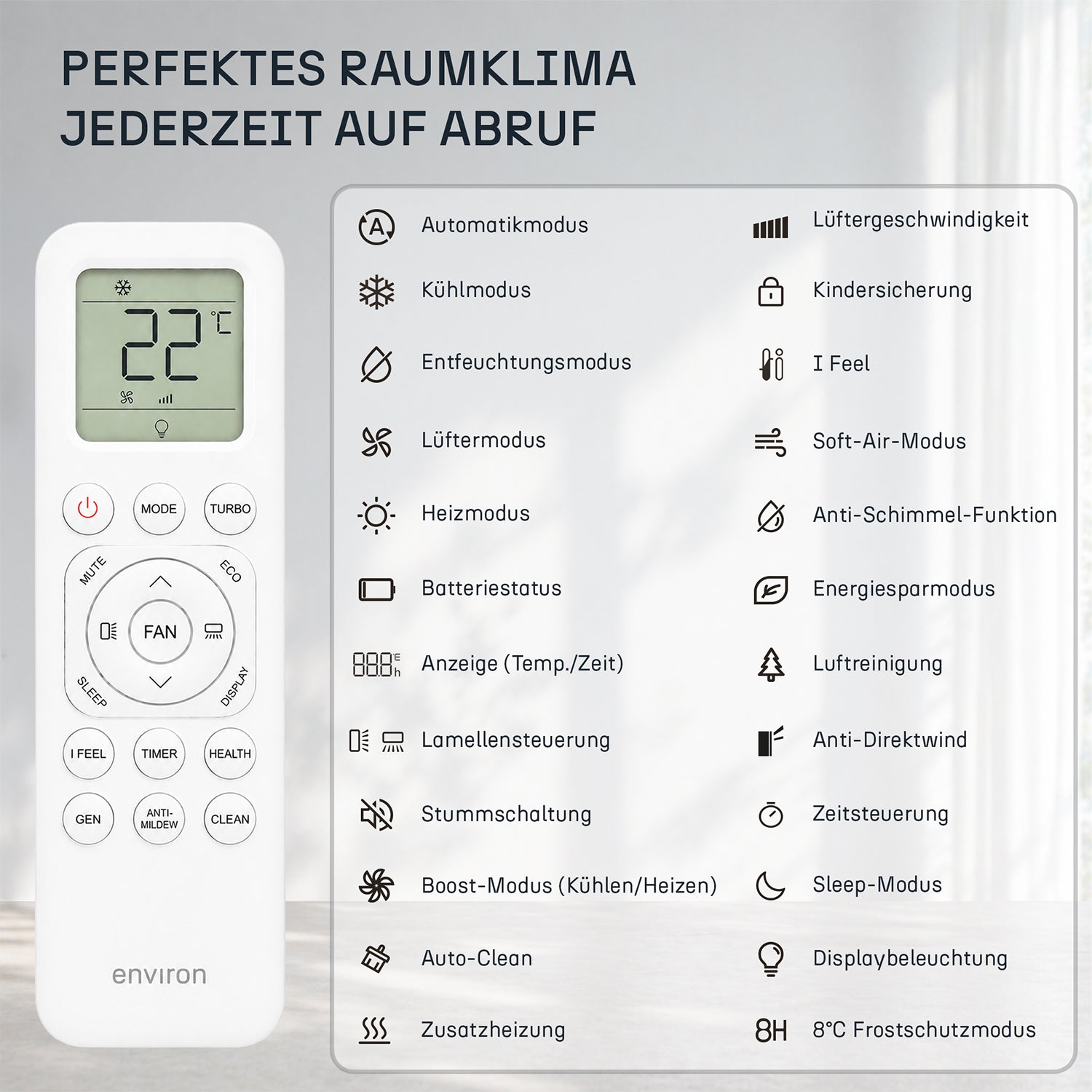 ClimaBoost A+++ Split Klimaanlage Quick Connect 9.000 BTU (2,6 kW) Komplettset