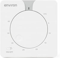 Environ Termostato ambiente ENRTH1 da incasso 230V – meccanico, 5–40°C, con LED e interruttore ON/OFF