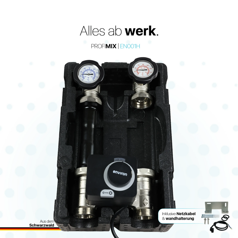 ProfiMix Heizkreispumpengruppe mit Drei-Wege-Mischer, Environ END05 Stellmotor, ohne Pumpe