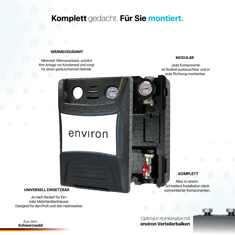 ProfiMix Heizkreispumpengruppe direkt mit Kugelhahn, ohne Pumpe