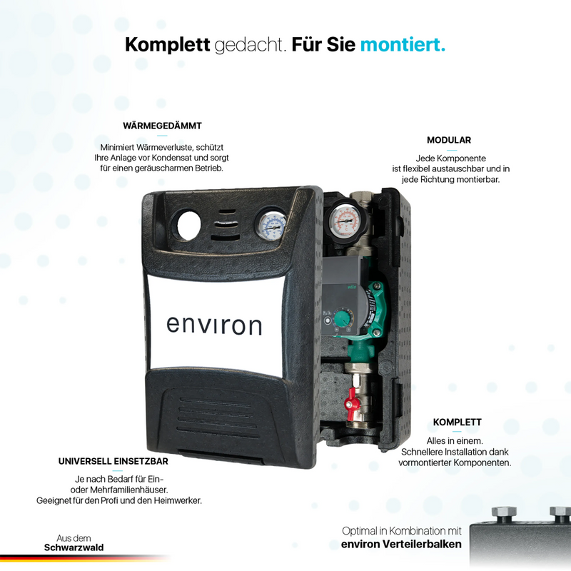 ProfiMix Heizkreispumpengruppe direkt mit Kugelhahn und Wilo Yonos PICO 25/1-6 Hocheffizienzpumpe