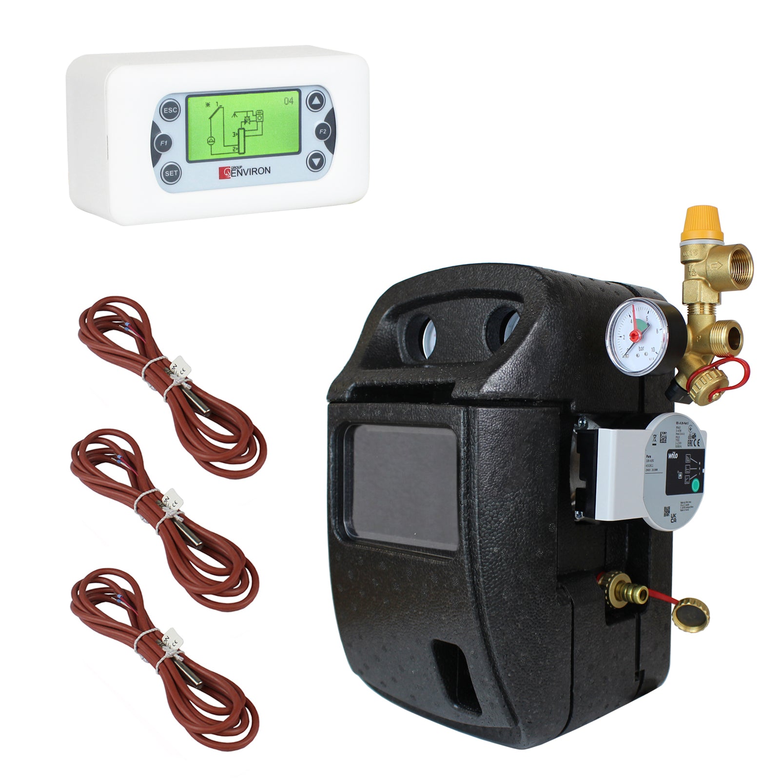 Tsol Zweistrang Solarstation 2-12 l/min mit Wilo Para 15/6 und Solarregler TSol503 Platinum