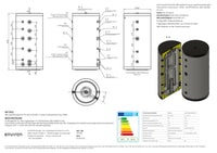 TSP 500 – Hygienespeicher 500 Liter – Edelstahl-Wellrohrwärmetauscher