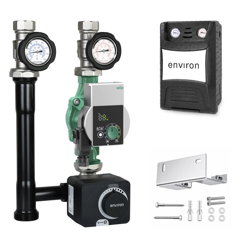 ProfiMix Heizkreispumpengruppe mit Drei-Wege-Mischer, Environ END05 Stellmotor und Wilo Yonos PICO 25/1-6 Hocheffizienzpumpe