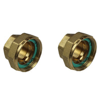 Satz - Messing Überwurfmuttern 1 " IG x 1 1/2 " IG mit Klingersil Dichtungen Pumpenverschraubungs-Set
