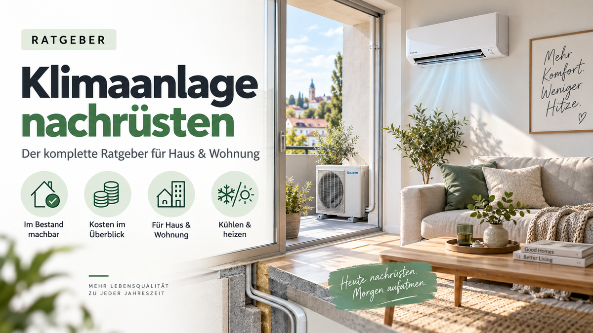 Klimaanlage nachrüsten: Der komplette Ratgeber für Haus & Wohnung