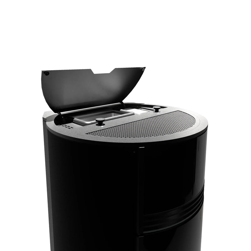 AquaFlame Style 15 Samt-Schwarz – wasserführender Pelletofen 15 kW