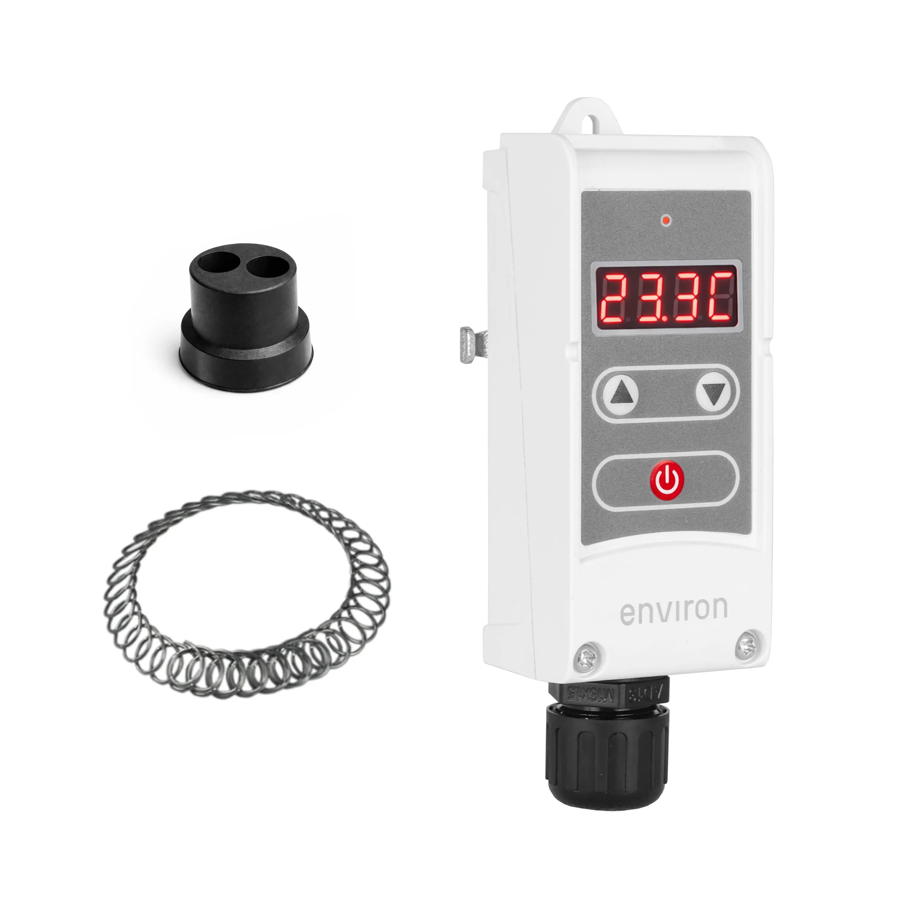 ENK7004 Anlegethermostat Digital 5–80°C – mit LED-Display und Spiralfeder