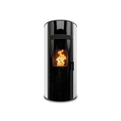 AquaFlame Style 15 Seiden-Weiss – wasserführender Pelletofen 15 kW
