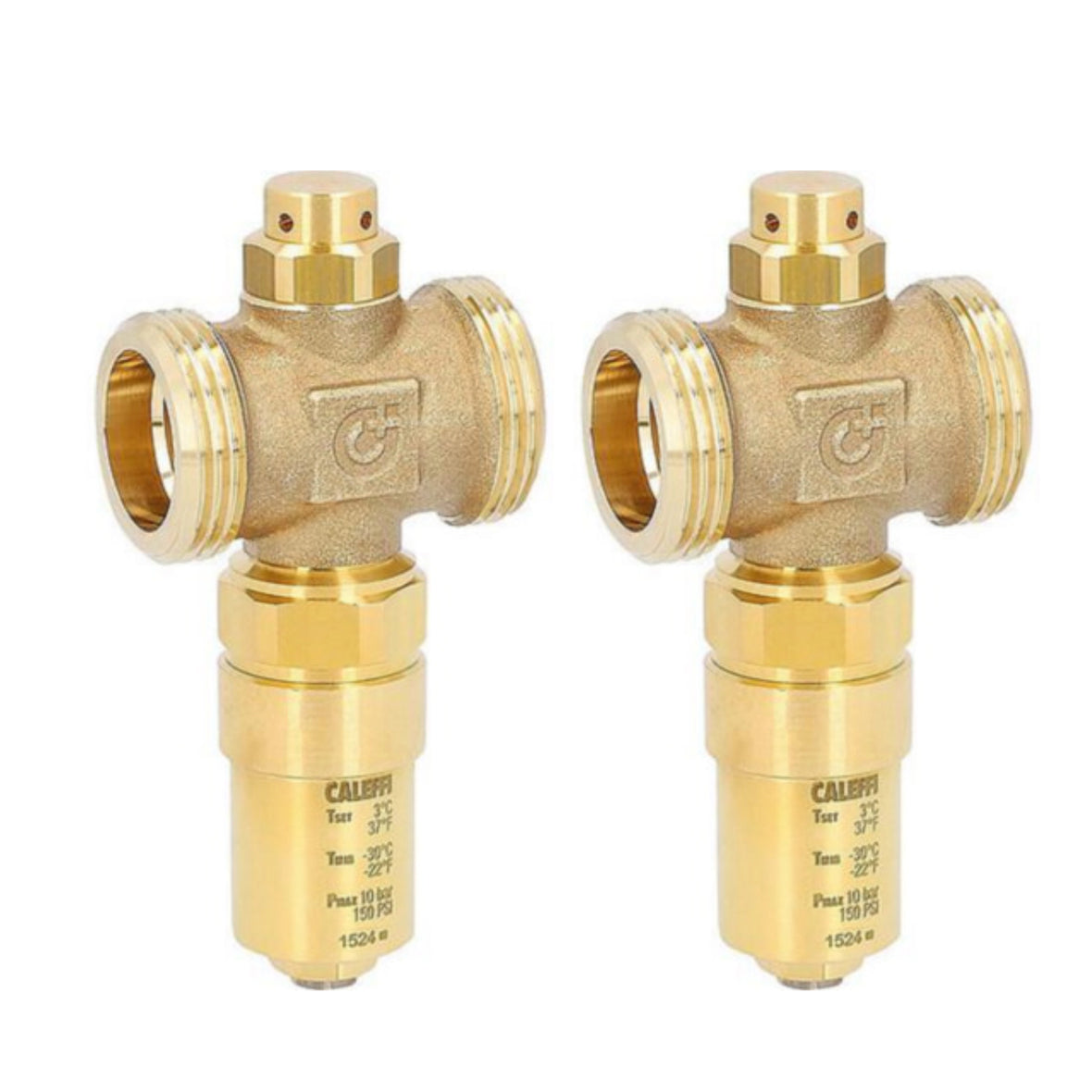 Caleffi iStop Frostschutzventil 2er-Set 108602 – 1" AG DN25 – bis 90 °C