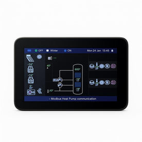 IQH Clima 1000 – Gestore energetico – 5 circuiti di riscaldamento – Solare / Pompa di calore / Caldaia a pellet – Touch 7"