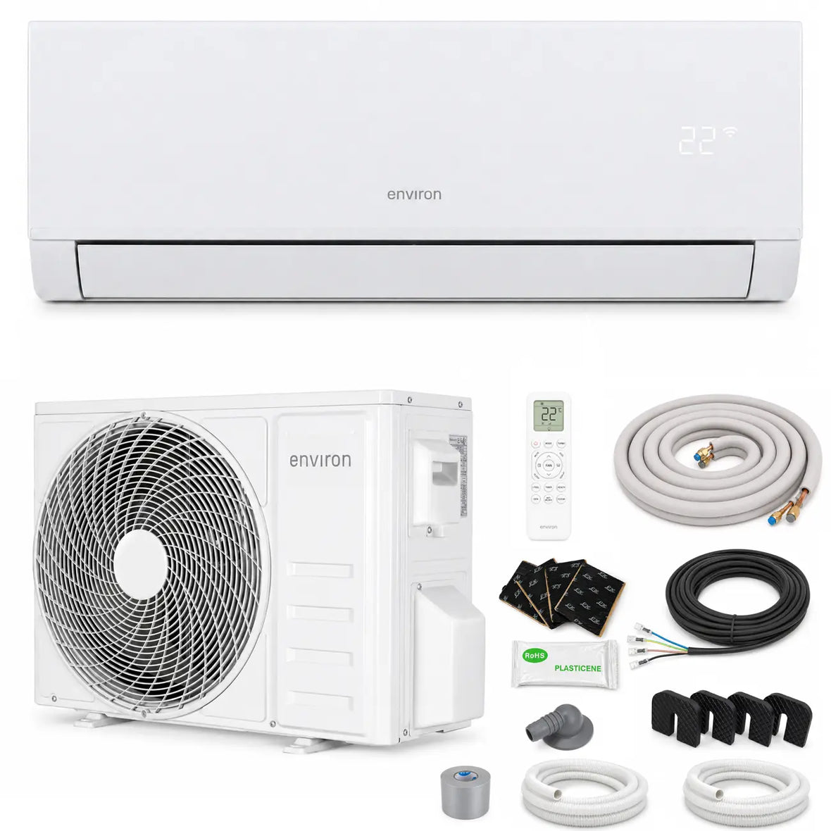 ClimaBoost A+++ Split Klimaanlage Quick Connect 9.000 BTU (2,6 kW) Komplettset