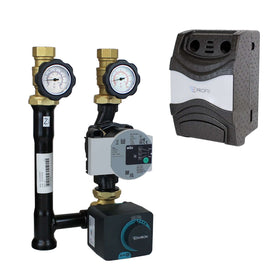 ProfiMix heating circuit pump group with three-way mixer, Environ END05 actuator and Wilo Para 25/6 high-efficiency pump