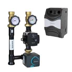 ProfiMix heating circuit pump group with three-way mixer, Environ END05 servomotor and Grundfos UPM3 Hybrid 25/7 high-efficiency pump