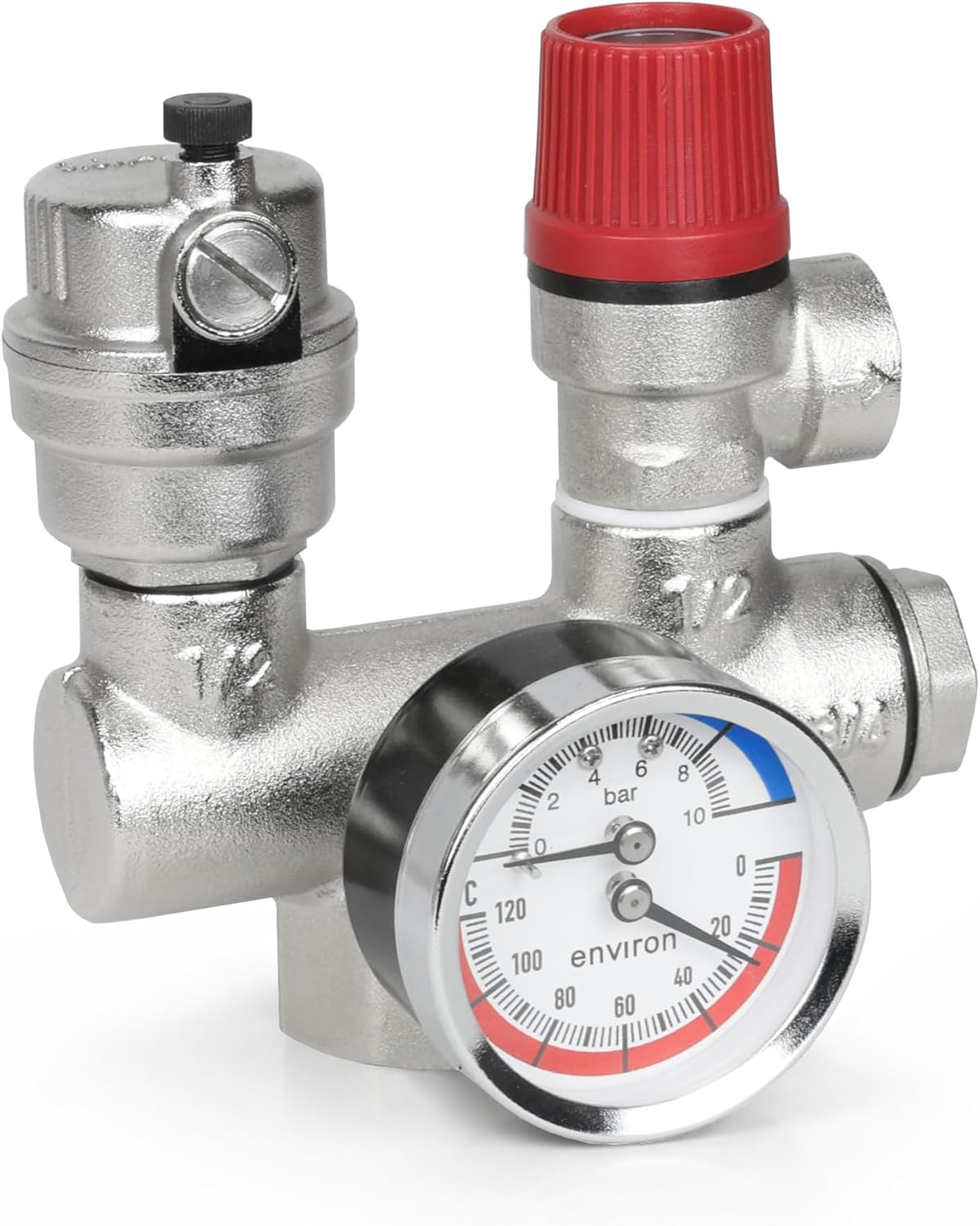 Kesselsicherheitsgruppe 3 bar mit Thermomanometer DN25 1"