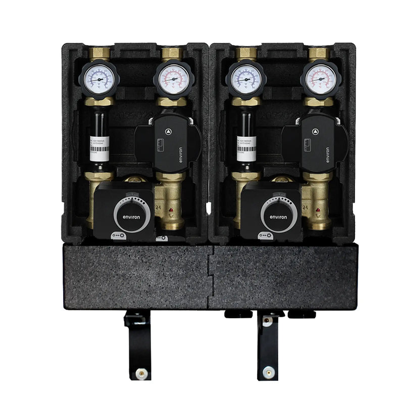 Groupe de distribution de modules Environ 2x circuits de chauffage mixtes avec barre de distribution