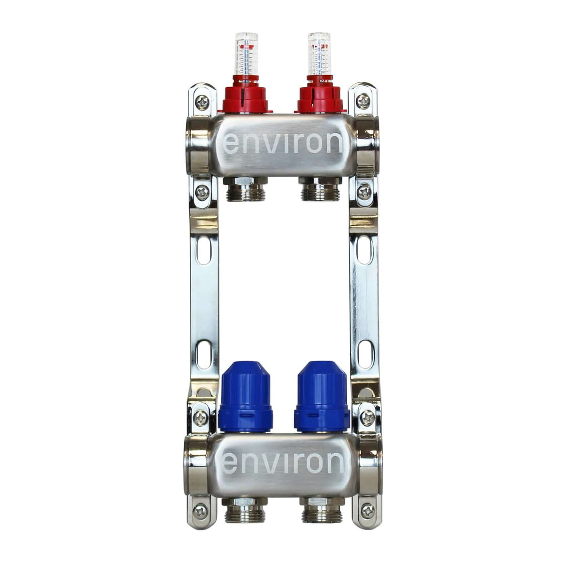 Distribuidor de circuito de calefacción de acero inoxidable – 2 a 12 circuitos