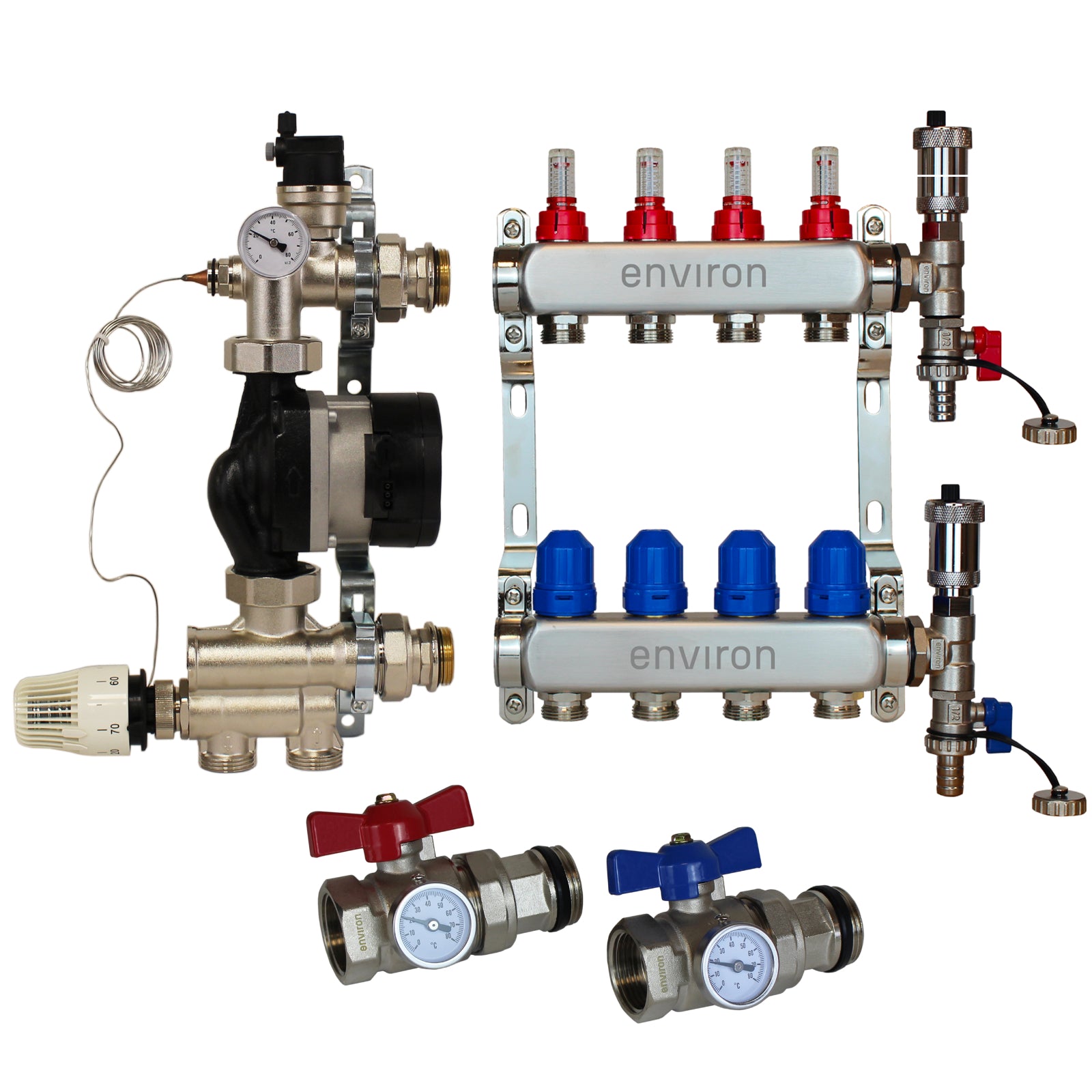 Festwertregelset M059 mit EcoStar 25/6 Hocheffizienzpumpe und Heizkreisverteiler und Zubehör