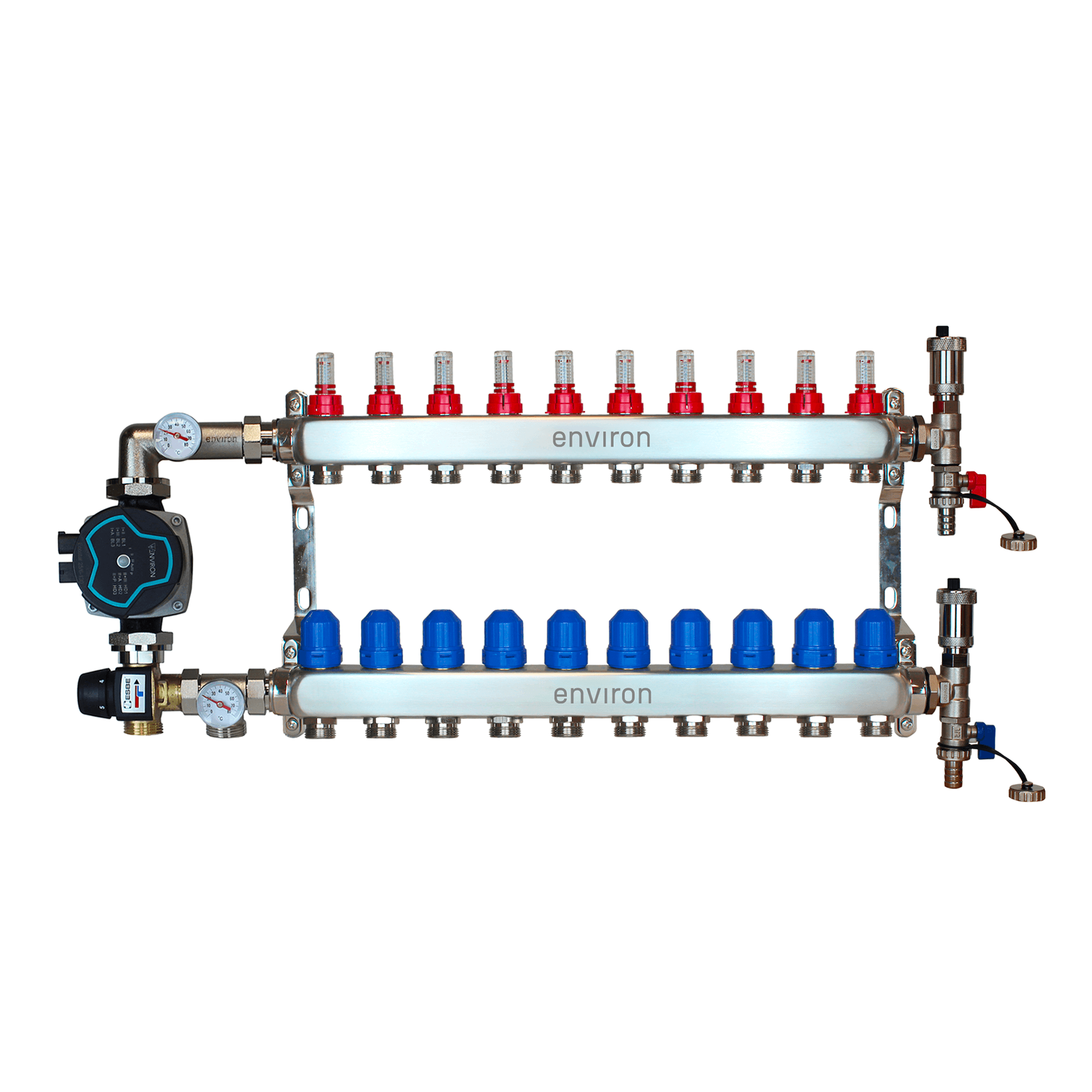 Festwertregelset M058 mit EcoStar 25/6 Hocheffizienzpumpe und Heizkreisverteiler und Zubehör