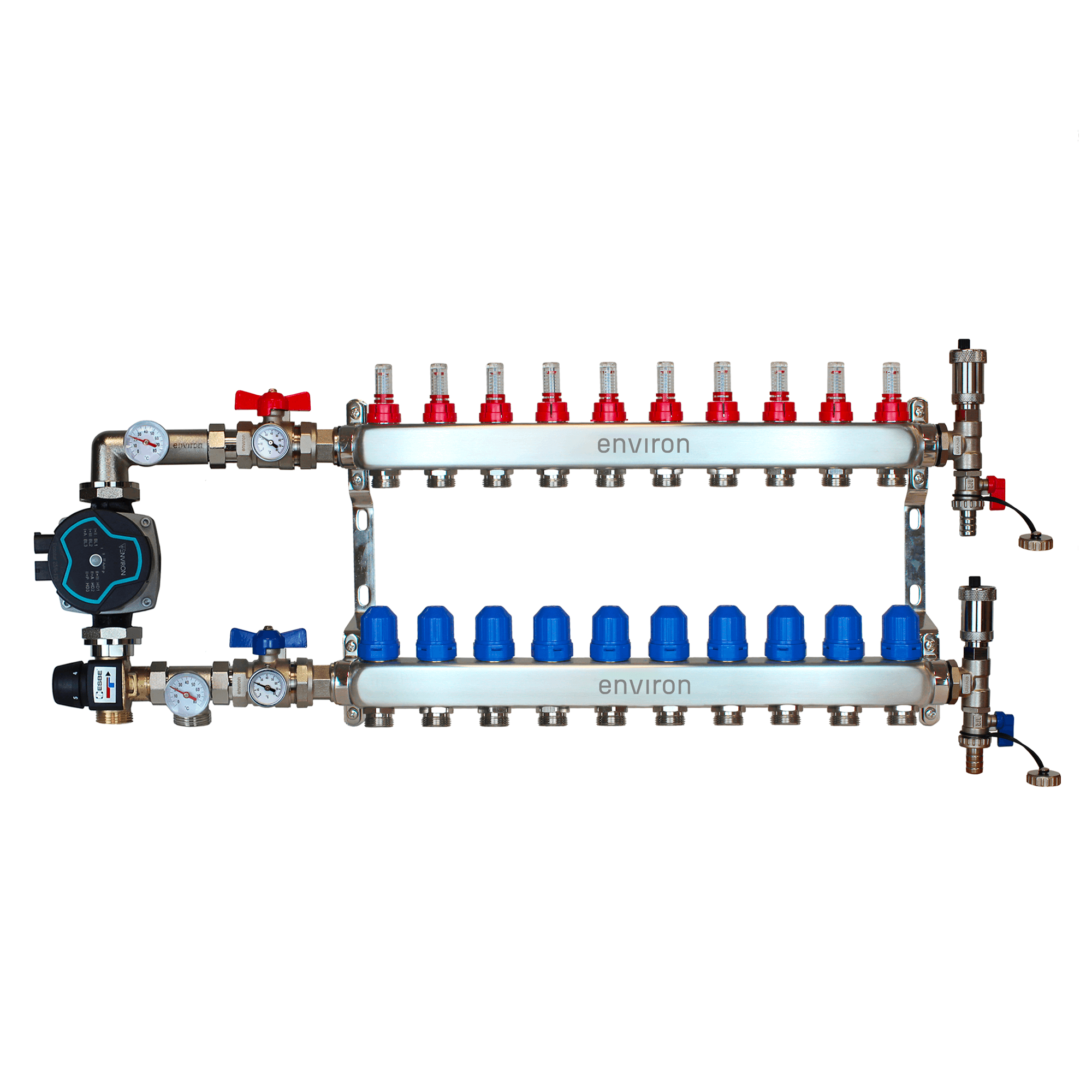 Festwertregelset M058 mit EcoStar 25/6 Hocheffizienzpumpe und Heizkreisverteiler und Zubehör