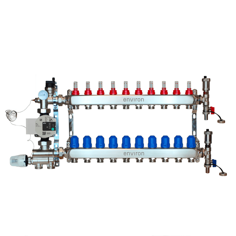 Festwertregelset M059 mit Wilo Para 25/6 Hocheffizienzpumpe und Heizkreisverteiler und Zubehör