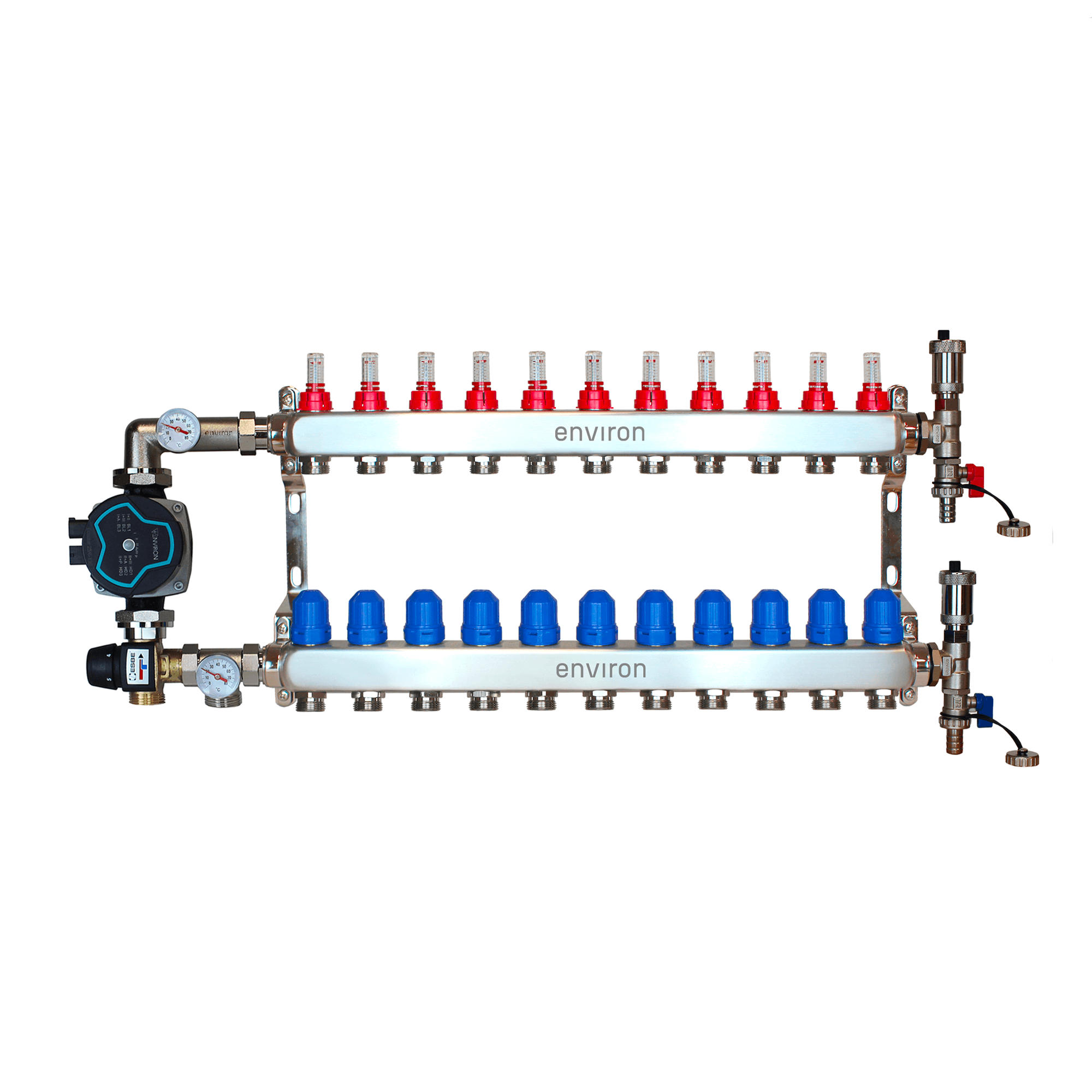 Festwertregelset M058 mit EcoStar 25/6 Hocheffizienzpumpe und Heizkreisverteiler und Zubehör