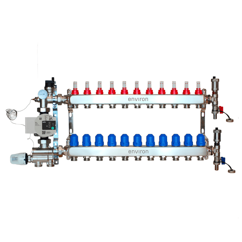 Festwertregelset M059 mit Wilo Para 25/6 Hocheffizienzpumpe und Heizkreisverteiler und Zubehör