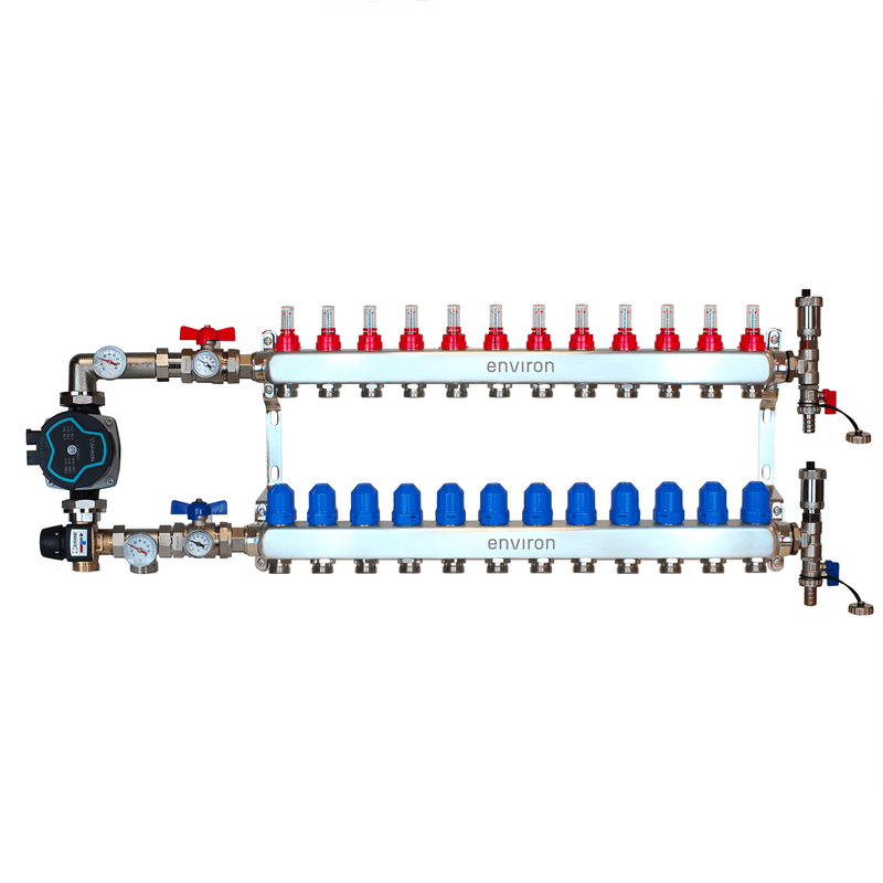 Festwertregelset M058 mit EcoStar 25/6 Hocheffizienzpumpe und Heizkreisverteiler und Zubehör