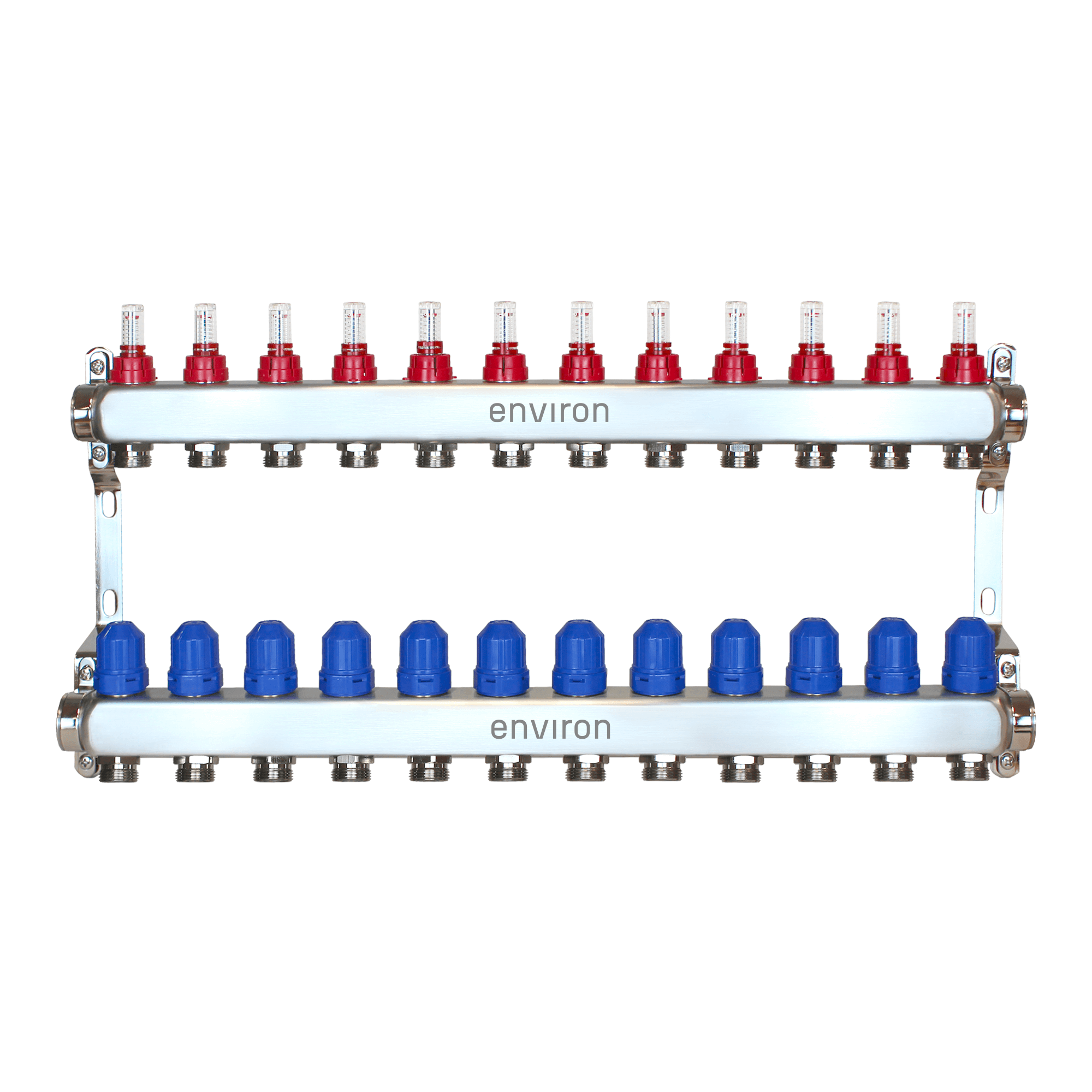 Edelstahl Heizkreisverteiler 2 - 12 fach