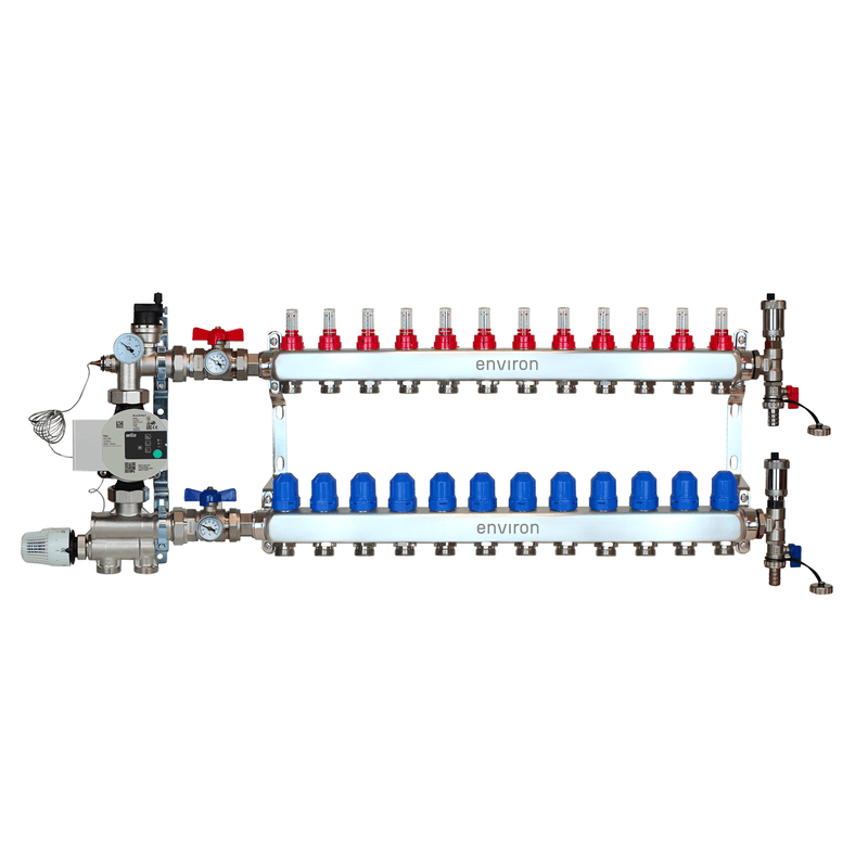 Festwertregelset M059 mit Wilo Para 25/6 Hocheffizienzpumpe und Heizkreisverteiler und Zubehör