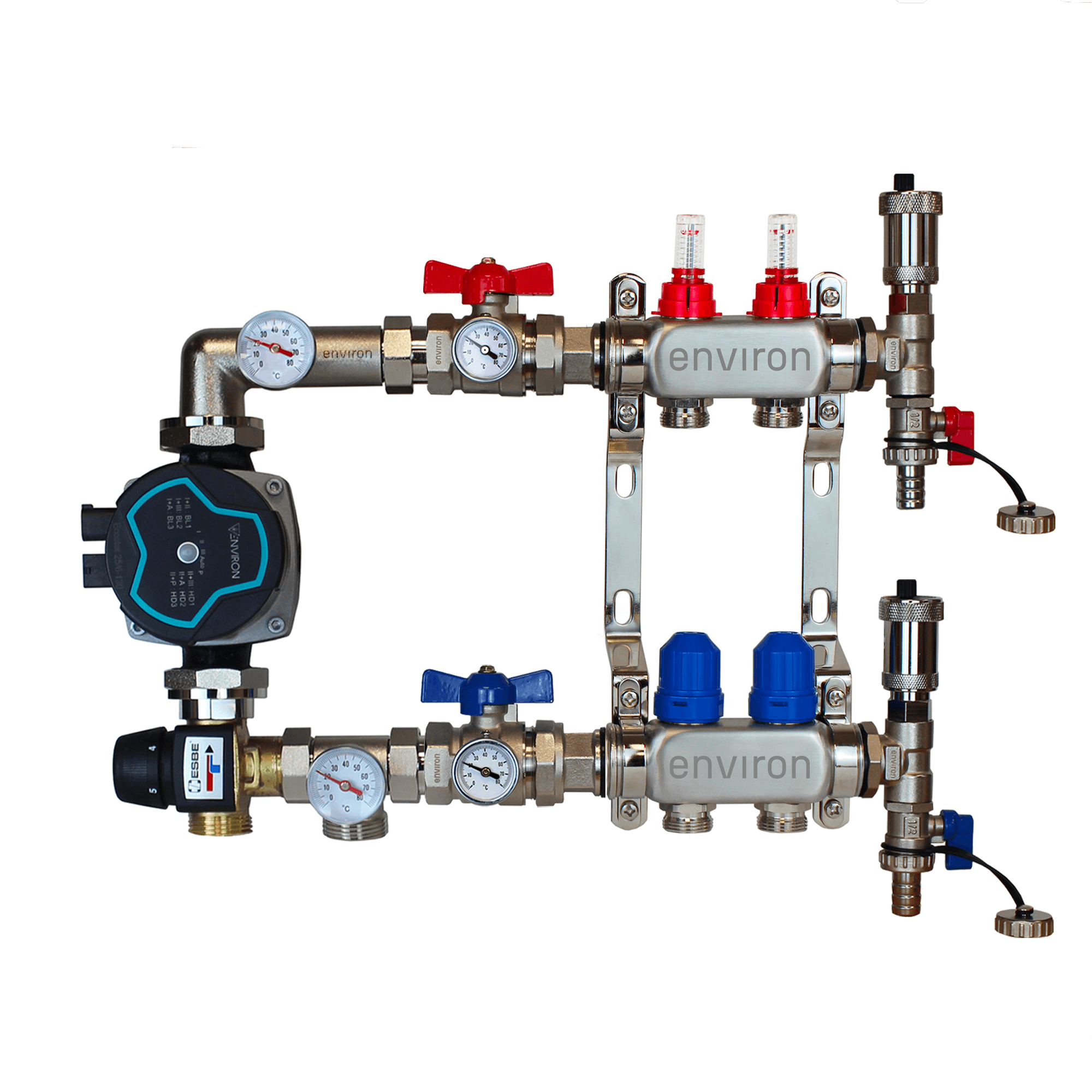 Festwertregelset M058 mit EcoStar 25/6 Hocheffizienzpumpe und Heizkreisverteiler und Zubehör