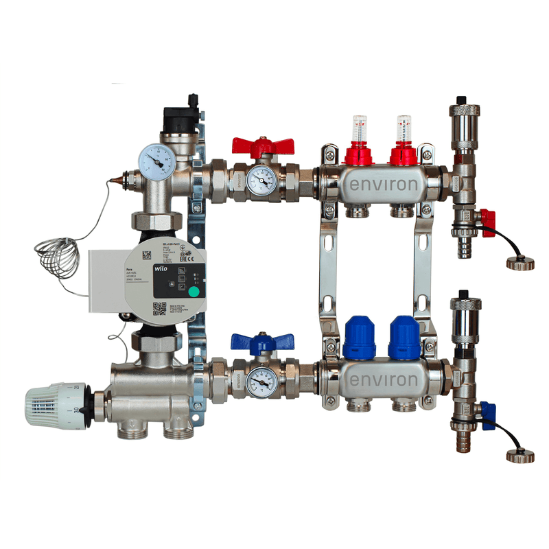 Festwertregelset M059 mit Wilo Para 25/6 Hocheffizienzpumpe und Heizkreisverteiler und Zubehör