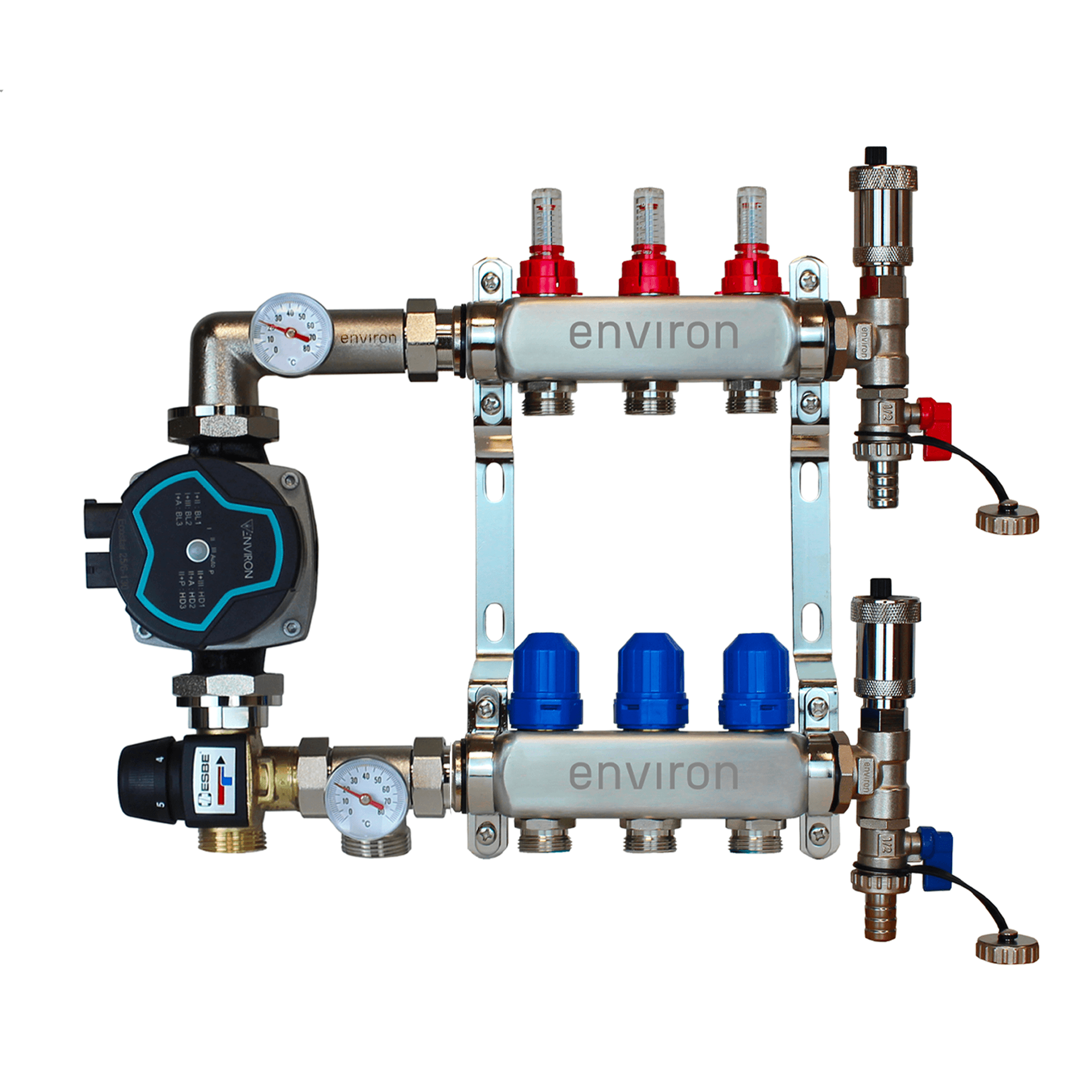 Festwertregelset M058 mit EcoStar 25/6 Hocheffizienzpumpe und Heizkreisverteiler und Zubehör