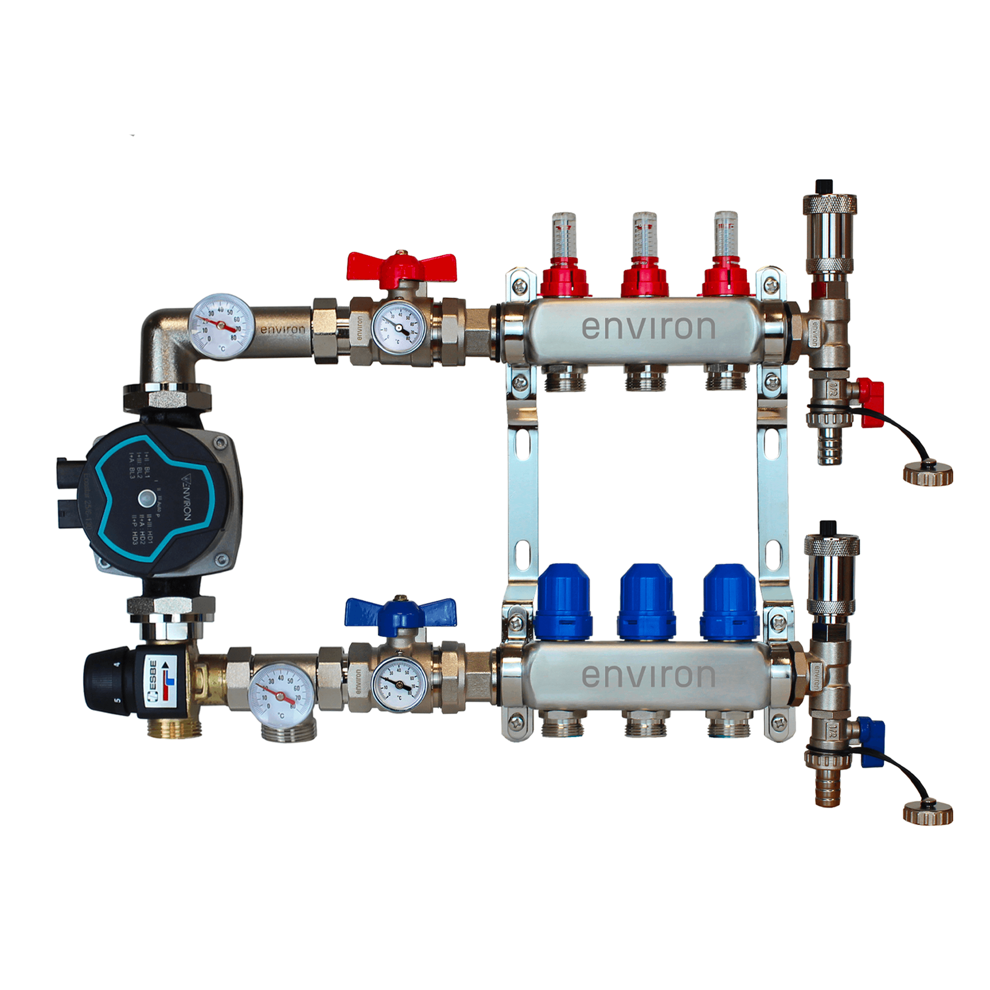 Festwertregelset M058 mit EcoStar 25/6 Hocheffizienzpumpe und Heizkreisverteiler und Zubehör