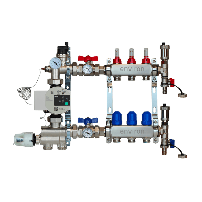 Festwertregelset M059 mit Wilo Para 25/6 Hocheffizienzpumpe und Heizkreisverteiler und Zubehör