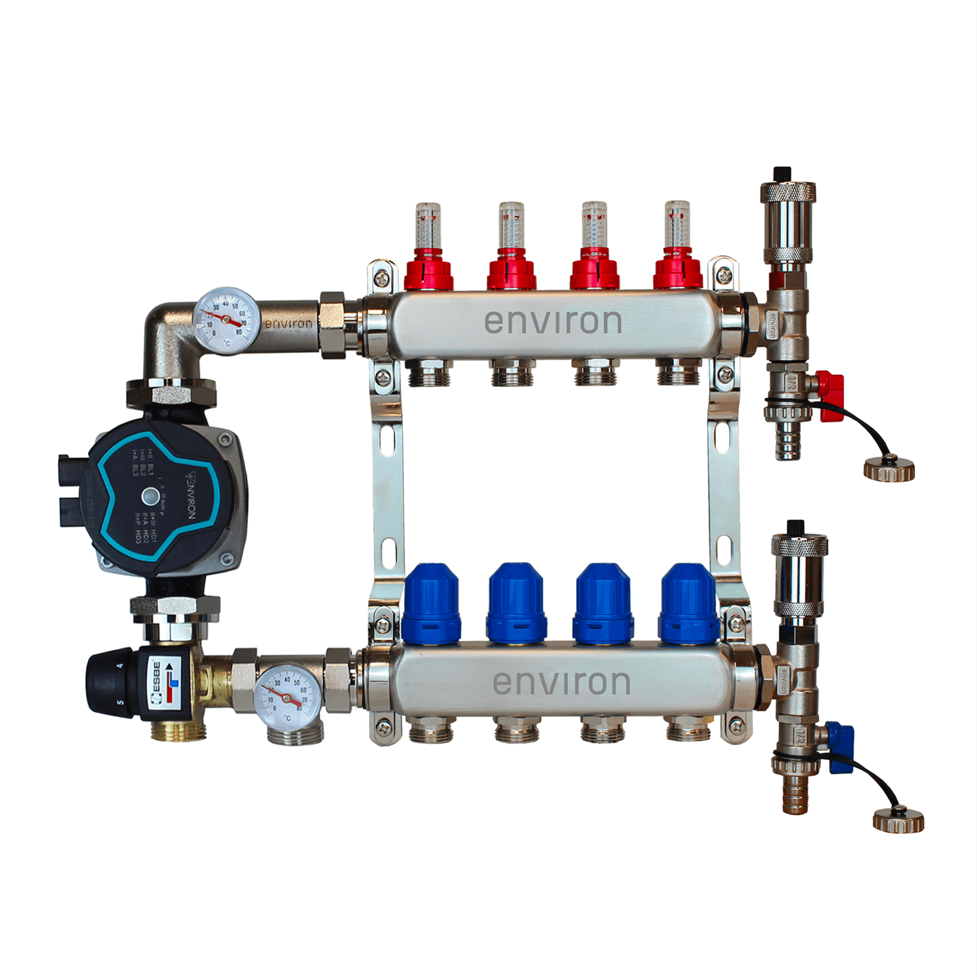 Festwertregelset M058 mit EcoStar 25/6 Hocheffizienzpumpe und Heizkreisverteiler und Zubehör