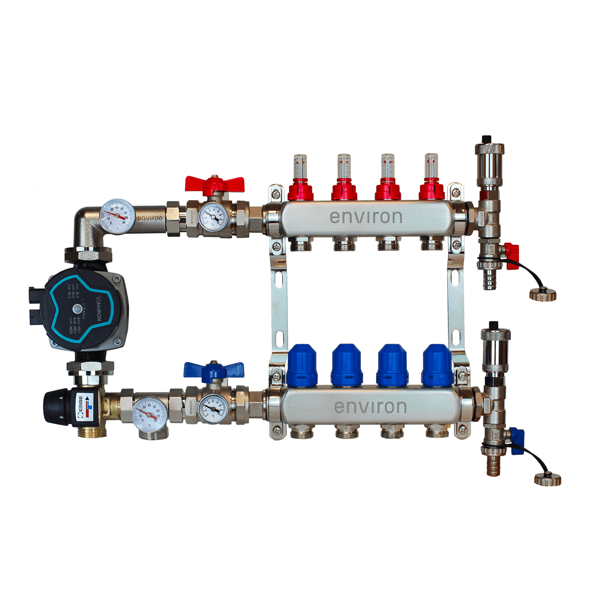 Festwertregelset M058 mit EcoStar 25/6 Hocheffizienzpumpe und Heizkreisverteiler und Zubehör