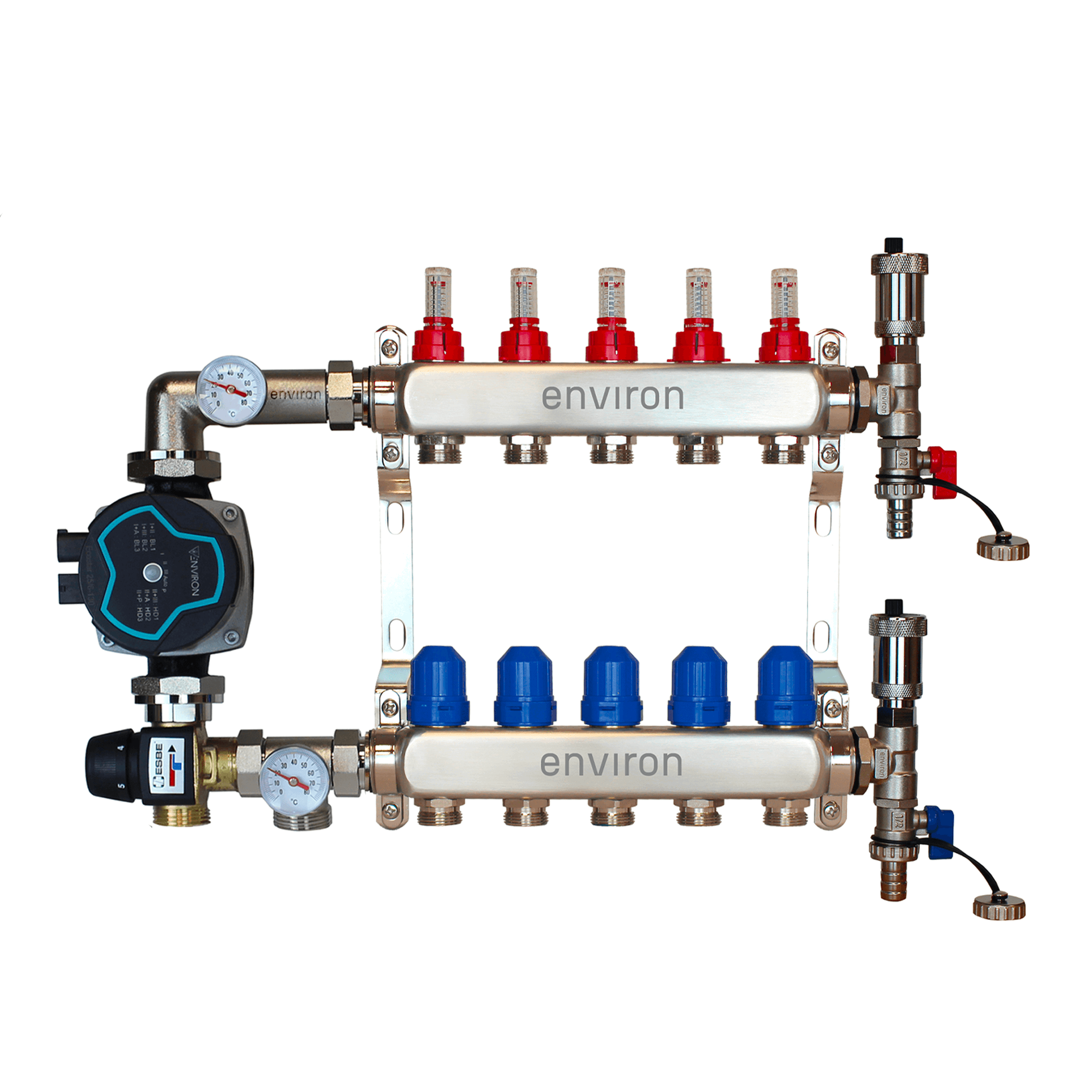 Festwertregelset M058 mit EcoStar 25/6 Hocheffizienzpumpe und Heizkreisverteiler und Zubehör